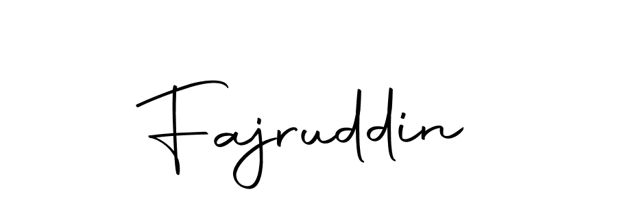 Design your own signature with our free online signature maker. With this signature software, you can create a handwritten (Autography-DOLnW) signature for name Fajruddin. Fajruddin signature style 10 images and pictures png