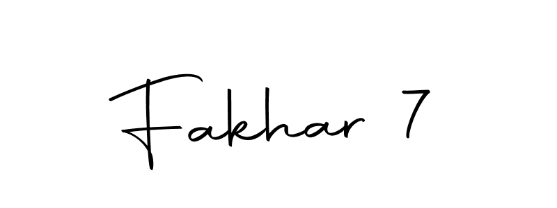 Fakhar 7 stylish signature style. Best Handwritten Sign (Autography-DOLnW) for my name. Handwritten Signature Collection Ideas for my name Fakhar 7. Fakhar 7 signature style 10 images and pictures png