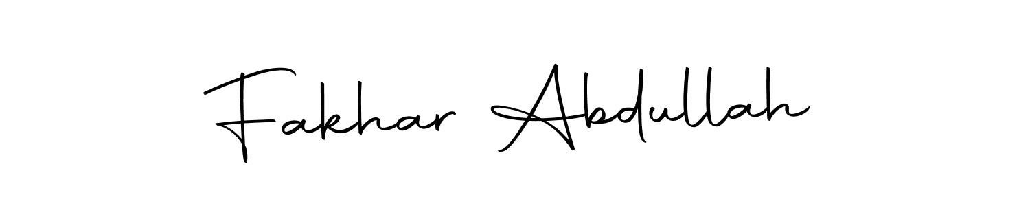 How to make Fakhar Abdullah name signature. Use Autography-DOLnW style for creating short signs online. This is the latest handwritten sign. Fakhar Abdullah signature style 10 images and pictures png