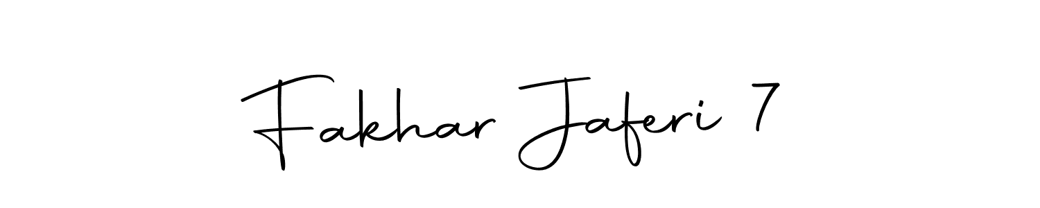 How to make Fakhar Jaferi 7 name signature. Use Autography-DOLnW style for creating short signs online. This is the latest handwritten sign. Fakhar Jaferi 7 signature style 10 images and pictures png