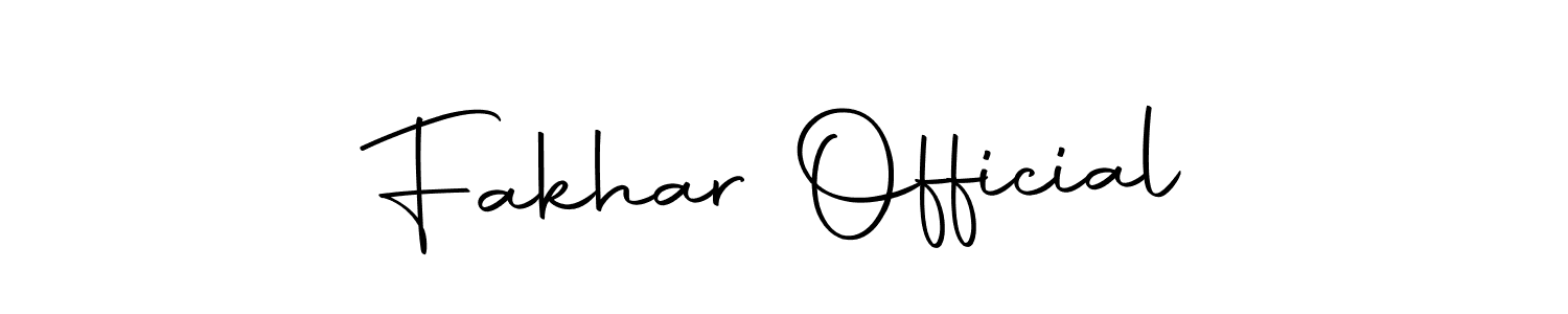 Make a beautiful signature design for name Fakhar Official. With this signature (Autography-DOLnW) style, you can create a handwritten signature for free. Fakhar Official signature style 10 images and pictures png