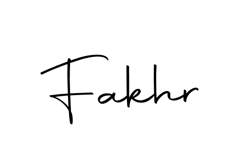 Design your own signature with our free online signature maker. With this signature software, you can create a handwritten (Autography-DOLnW) signature for name Fakhr. Fakhr signature style 10 images and pictures png