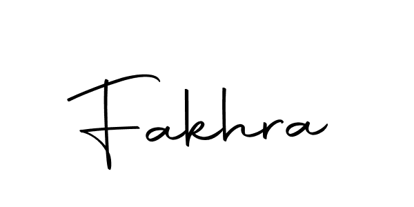 Design your own signature with our free online signature maker. With this signature software, you can create a handwritten (Autography-DOLnW) signature for name Fakhra. Fakhra signature style 10 images and pictures png