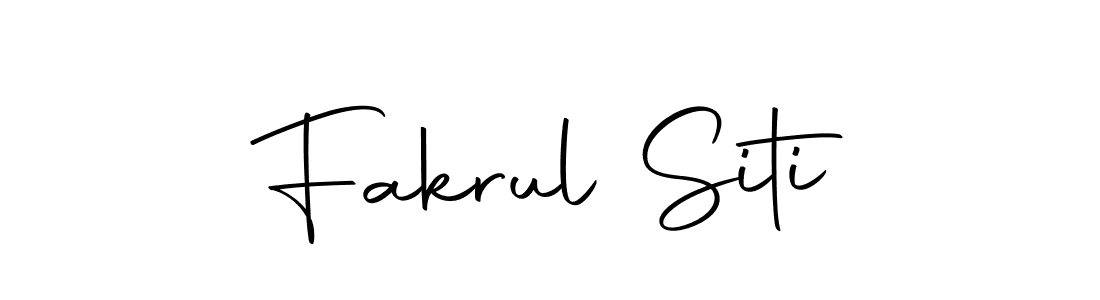 Use a signature maker to create a handwritten signature online. With this signature software, you can design (Autography-DOLnW) your own signature for name Fakrul Siti. Fakrul Siti signature style 10 images and pictures png