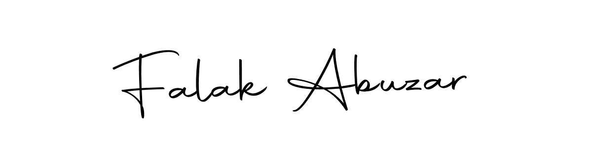 How to make Falak Abuzar name signature. Use Autography-DOLnW style for creating short signs online. This is the latest handwritten sign. Falak Abuzar signature style 10 images and pictures png