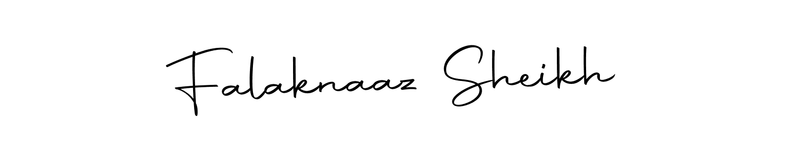 Make a beautiful signature design for name Falaknaaz Sheikh. With this signature (Autography-DOLnW) style, you can create a handwritten signature for free. Falaknaaz Sheikh signature style 10 images and pictures png