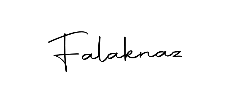 Use a signature maker to create a handwritten signature online. With this signature software, you can design (Autography-DOLnW) your own signature for name Falaknaz. Falaknaz signature style 10 images and pictures png