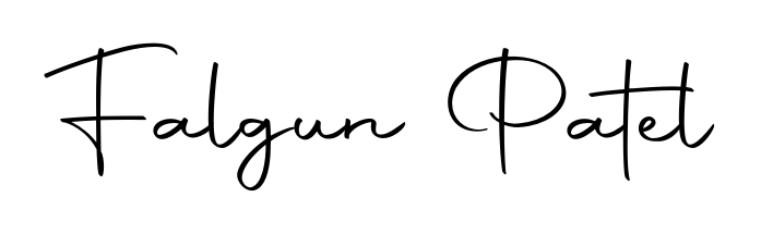 You should practise on your own different ways (Autography-DOLnW) to write your name (Falgun Patel) in signature. Don't let someone else do it for you. Falgun Patel signature style 10 images and pictures png