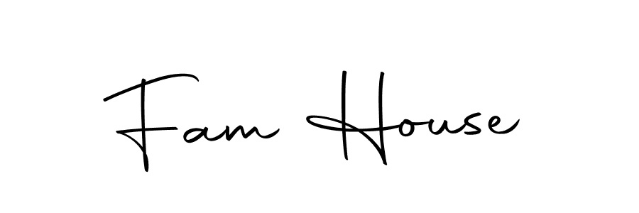 Fam House stylish signature style. Best Handwritten Sign (Autography-DOLnW) for my name. Handwritten Signature Collection Ideas for my name Fam House. Fam House signature style 10 images and pictures png