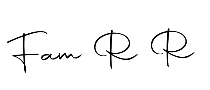 You can use this online signature creator to create a handwritten signature for the name Fam R R. This is the best online autograph maker. Fam R R signature style 10 images and pictures png