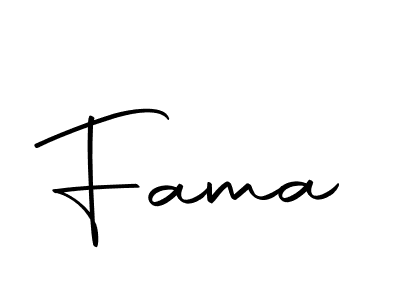 Design your own signature with our free online signature maker. With this signature software, you can create a handwritten (Autography-DOLnW) signature for name Fama. Fama signature style 10 images and pictures png