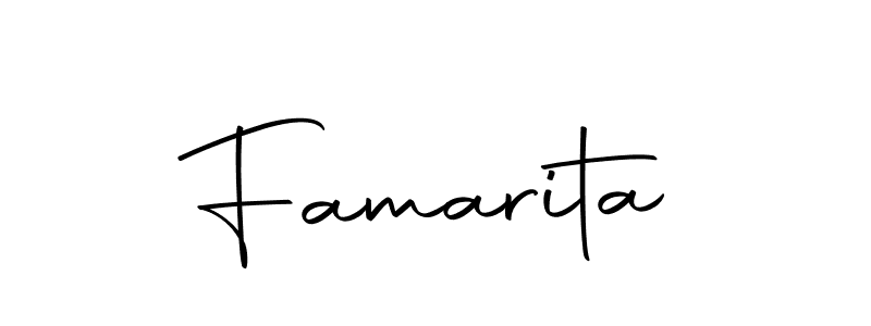 Famarita stylish signature style. Best Handwritten Sign (Autography-DOLnW) for my name. Handwritten Signature Collection Ideas for my name Famarita. Famarita signature style 10 images and pictures png