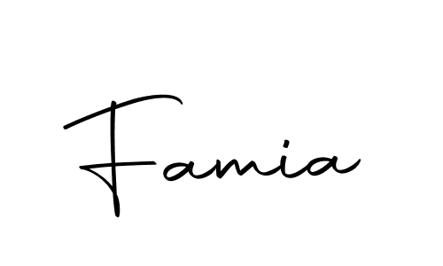 The best way (Autography-DOLnW) to make a short signature is to pick only two or three words in your name. The name Famia include a total of six letters. For converting this name. Famia signature style 10 images and pictures png