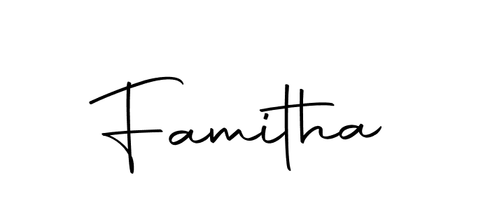 Make a beautiful signature design for name Famitha. Use this online signature maker to create a handwritten signature for free. Famitha signature style 10 images and pictures png