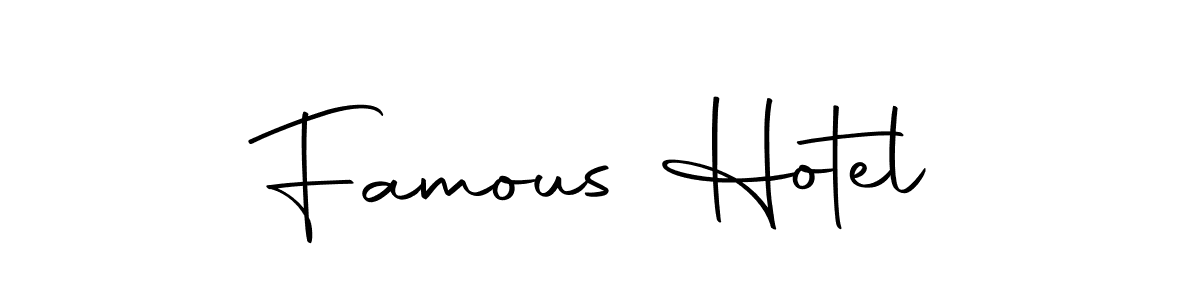 You should practise on your own different ways (Autography-DOLnW) to write your name (Famous Hotel) in signature. don't let someone else do it for you. Famous Hotel signature style 10 images and pictures png