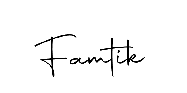 Make a beautiful signature design for name Famtik. With this signature (Autography-DOLnW) style, you can create a handwritten signature for free. Famtik signature style 10 images and pictures png