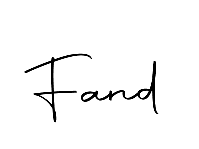 Use a signature maker to create a handwritten signature online. With this signature software, you can design (Autography-DOLnW) your own signature for name Fand. Fand signature style 10 images and pictures png