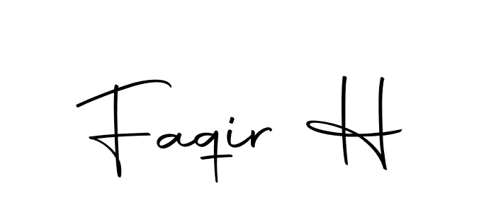 Design your own signature with our free online signature maker. With this signature software, you can create a handwritten (Autography-DOLnW) signature for name Faqir H. Faqir H signature style 10 images and pictures png