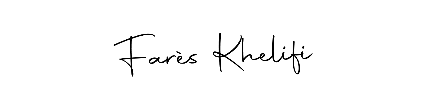 Make a beautiful signature design for name Farès Khelifi. Use this online signature maker to create a handwritten signature for free. Farès Khelifi signature style 10 images and pictures png