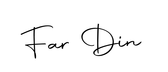 Design your own signature with our free online signature maker. With this signature software, you can create a handwritten (Autography-DOLnW) signature for name Far Din. Far Din signature style 10 images and pictures png