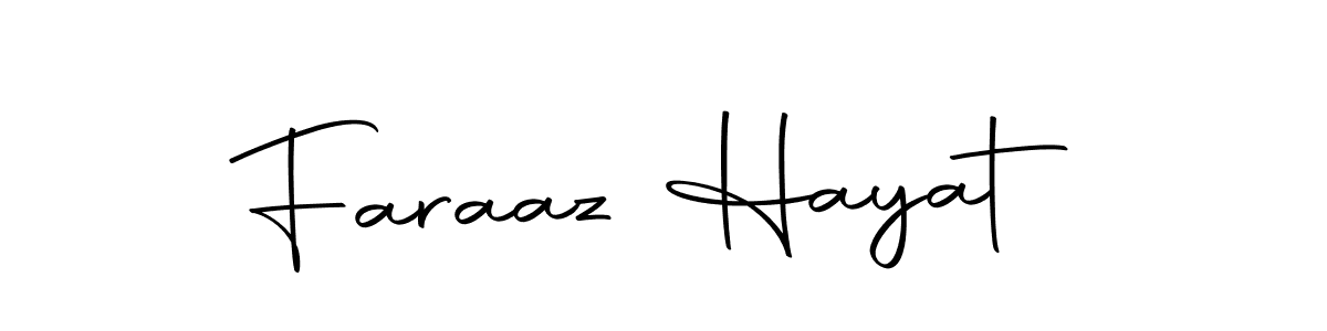 How to make Faraaz Hayat name signature. Use Autography-DOLnW style for creating short signs online. This is the latest handwritten sign. Faraaz Hayat signature style 10 images and pictures png