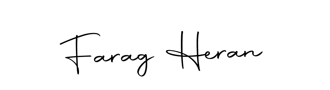 How to make Farag Heran name signature. Use Autography-DOLnW style for creating short signs online. This is the latest handwritten sign. Farag Heran signature style 10 images and pictures png