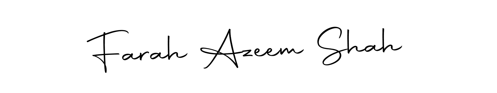 Farah Azeem Shah stylish signature style. Best Handwritten Sign (Autography-DOLnW) for my name. Handwritten Signature Collection Ideas for my name Farah Azeem Shah. Farah Azeem Shah signature style 10 images and pictures png