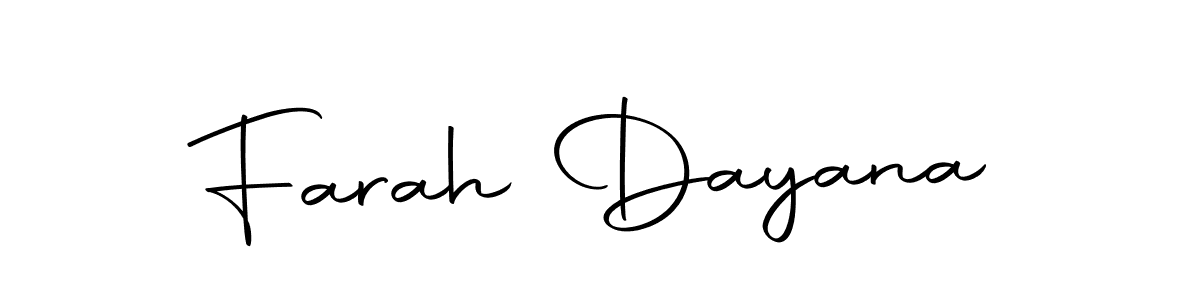 Use a signature maker to create a handwritten signature online. With this signature software, you can design (Autography-DOLnW) your own signature for name Farah Dayana. Farah Dayana signature style 10 images and pictures png