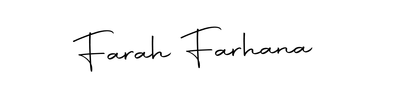 How to make Farah Farhana name signature. Use Autography-DOLnW style for creating short signs online. This is the latest handwritten sign. Farah Farhana signature style 10 images and pictures png