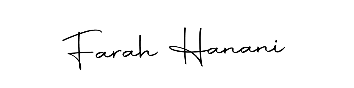 Use a signature maker to create a handwritten signature online. With this signature software, you can design (Autography-DOLnW) your own signature for name Farah Hanani. Farah Hanani signature style 10 images and pictures png
