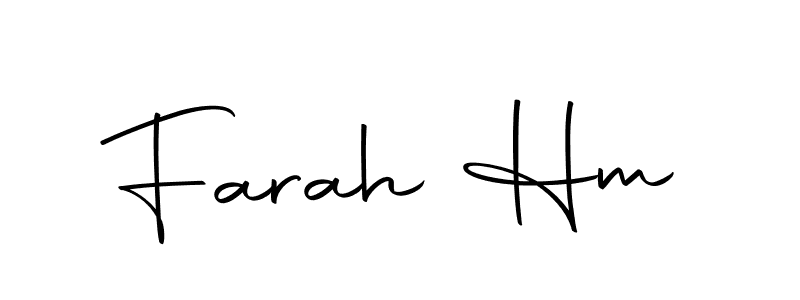 Make a beautiful signature design for name Farah Hm. With this signature (Autography-DOLnW) style, you can create a handwritten signature for free. Farah Hm signature style 10 images and pictures png