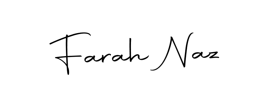 Use a signature maker to create a handwritten signature online. With this signature software, you can design (Autography-DOLnW) your own signature for name Farah Naz. Farah Naz signature style 10 images and pictures png