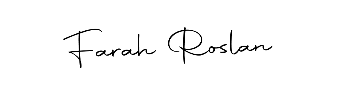 Make a beautiful signature design for name Farah Roslan. With this signature (Autography-DOLnW) style, you can create a handwritten signature for free. Farah Roslan signature style 10 images and pictures png
