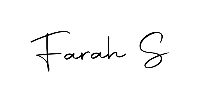 if you are searching for the best signature style for your name Farah S. so please give up your signature search. here we have designed multiple signature styles  using Autography-DOLnW. Farah S signature style 10 images and pictures png