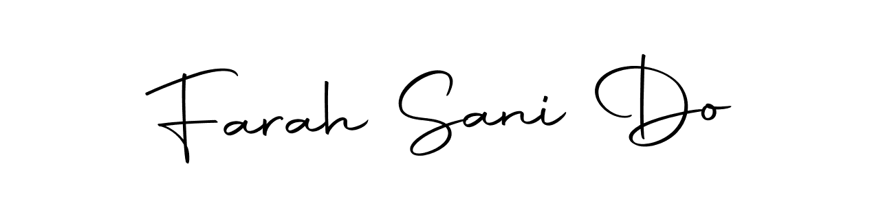 How to make Farah Sani Do name signature. Use Autography-DOLnW style for creating short signs online. This is the latest handwritten sign. Farah Sani Do signature style 10 images and pictures png