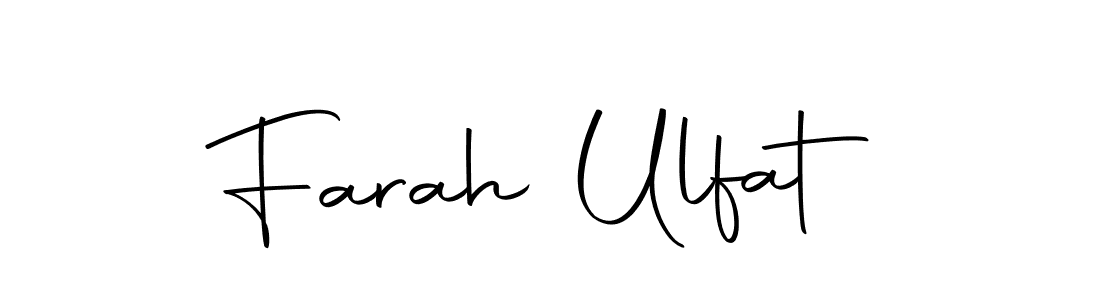 Make a beautiful signature design for name Farah Ulfat. Use this online signature maker to create a handwritten signature for free. Farah Ulfat signature style 10 images and pictures png