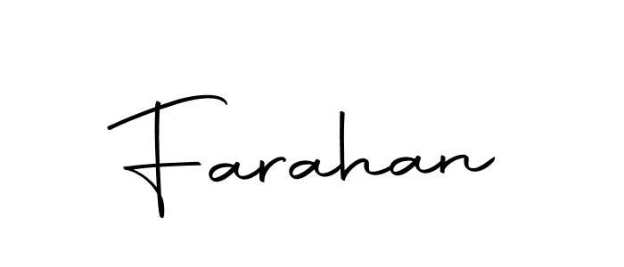 Make a beautiful signature design for name Farahan. With this signature (Autography-DOLnW) style, you can create a handwritten signature for free. Farahan signature style 10 images and pictures png