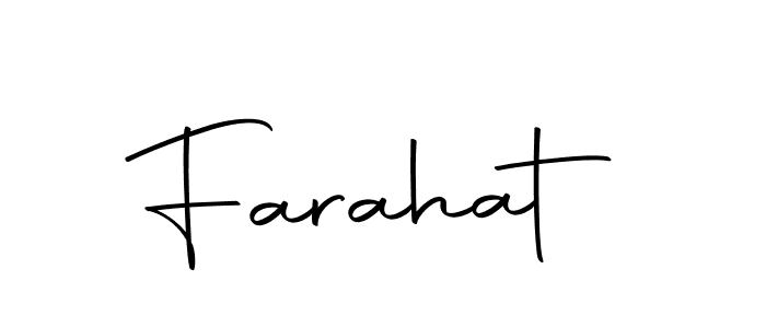 Design your own signature with our free online signature maker. With this signature software, you can create a handwritten (Autography-DOLnW) signature for name Farahat. Farahat signature style 10 images and pictures png