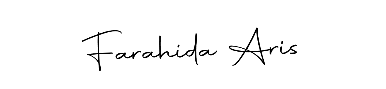 Autography-DOLnW is a professional signature style that is perfect for those who want to add a touch of class to their signature. It is also a great choice for those who want to make their signature more unique. Get Farahida Aris name to fancy signature for free. Farahida Aris signature style 10 images and pictures png