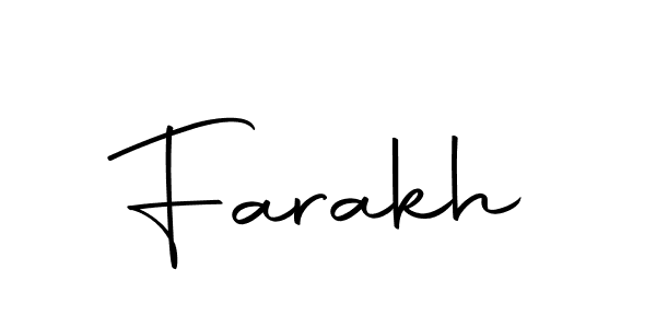 Make a beautiful signature design for name Farakh. With this signature (Autography-DOLnW) style, you can create a handwritten signature for free. Farakh signature style 10 images and pictures png