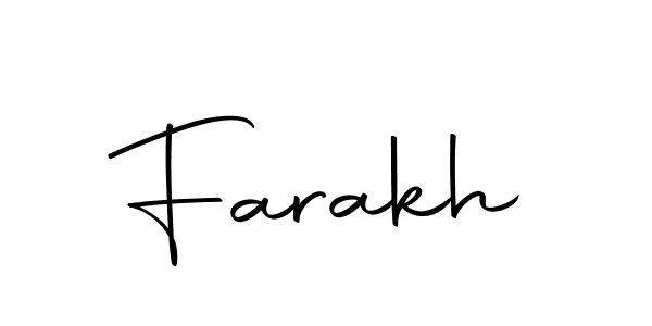 Make a beautiful signature design for name Farakh. With this signature (Autography-DOLnW) style, you can create a handwritten signature for free. Farakh signature style 10 images and pictures png