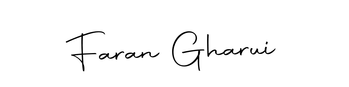 Similarly Autography-DOLnW is the best handwritten signature design. Signature creator online .You can use it as an online autograph creator for name Faran Gharui. Faran Gharui signature style 10 images and pictures png