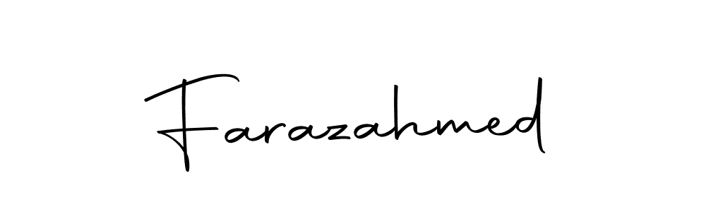 Use a signature maker to create a handwritten signature online. With this signature software, you can design (Autography-DOLnW) your own signature for name Farazahmed. Farazahmed signature style 10 images and pictures png