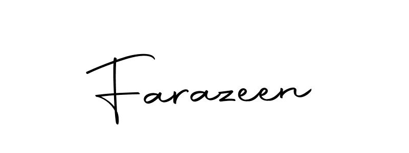 Use a signature maker to create a handwritten signature online. With this signature software, you can design (Autography-DOLnW) your own signature for name Farazeen. Farazeen signature style 10 images and pictures png
