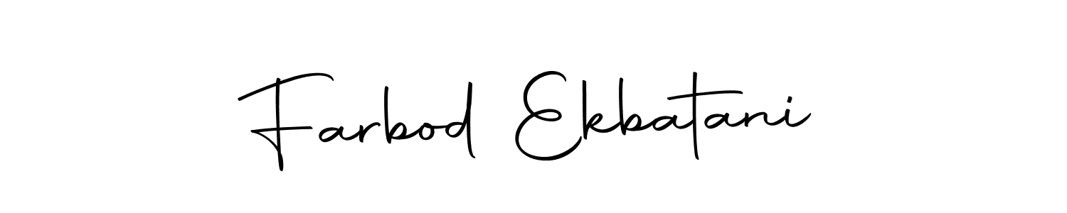 How to make Farbod Ekbatani name signature. Use Autography-DOLnW style for creating short signs online. This is the latest handwritten sign. Farbod Ekbatani signature style 10 images and pictures png