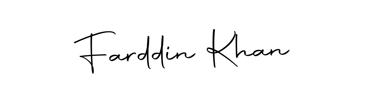 Design your own signature with our free online signature maker. With this signature software, you can create a handwritten (Autography-DOLnW) signature for name Farddin Khan. Farddin Khan signature style 10 images and pictures png