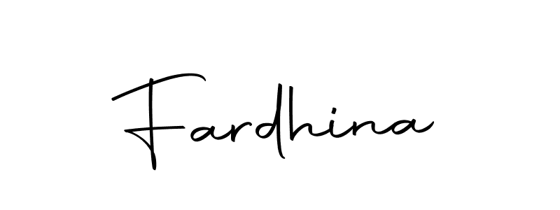 Create a beautiful signature design for name Fardhina. With this signature (Autography-DOLnW) fonts, you can make a handwritten signature for free. Fardhina signature style 10 images and pictures png