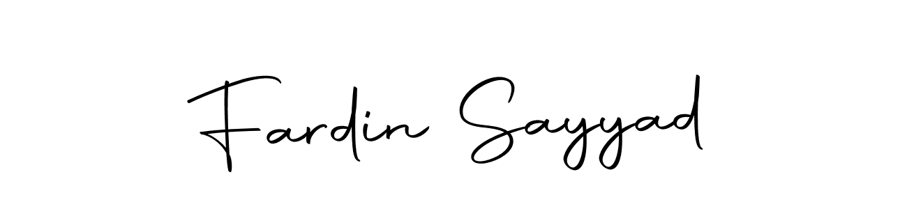 Design your own signature with our free online signature maker. With this signature software, you can create a handwritten (Autography-DOLnW) signature for name Fardin Sayyad. Fardin Sayyad signature style 10 images and pictures png