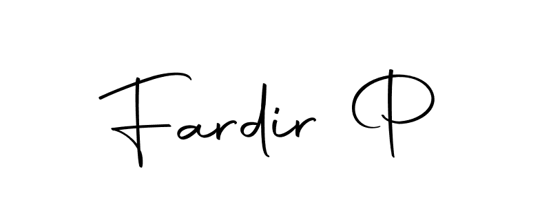 It looks lik you need a new signature style for name Fardir P. Design unique handwritten (Autography-DOLnW) signature with our free signature maker in just a few clicks. Fardir P signature style 10 images and pictures png