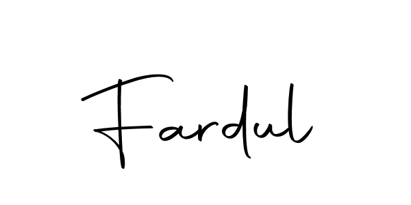 Design your own signature with our free online signature maker. With this signature software, you can create a handwritten (Autography-DOLnW) signature for name Fardul. Fardul signature style 10 images and pictures png